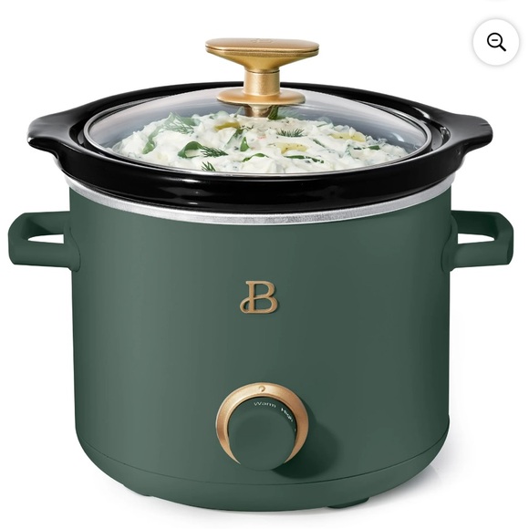NEW IN BOX Drew Barrymore Beautiful 2 Quart Crockpot Limited Edition Thyme Green - Picture 2 of 7